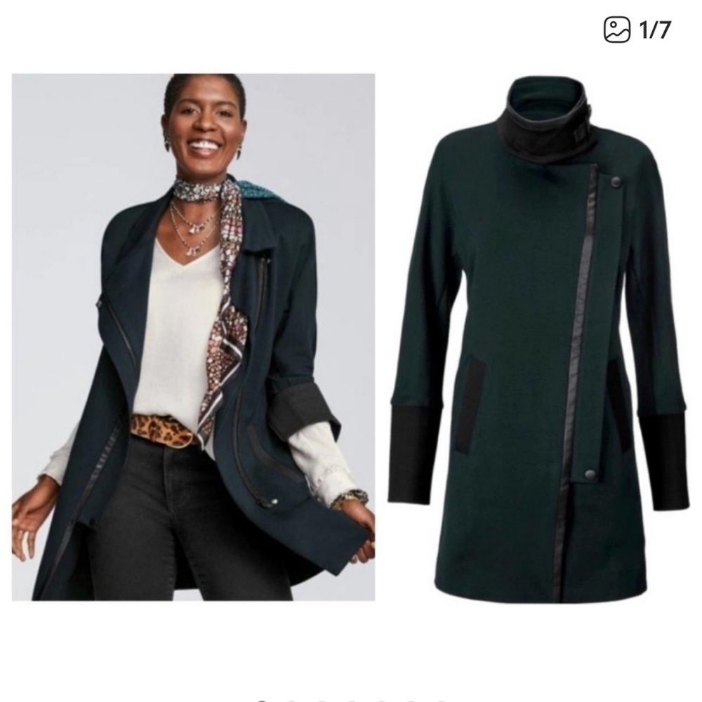 CABI Renaissance Asymmetrical Zip Jacket Green